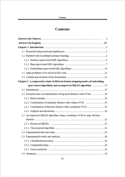 基于特征选择的嵌入空间多示例学习算法研究计算机科学与技术专业毕业论文