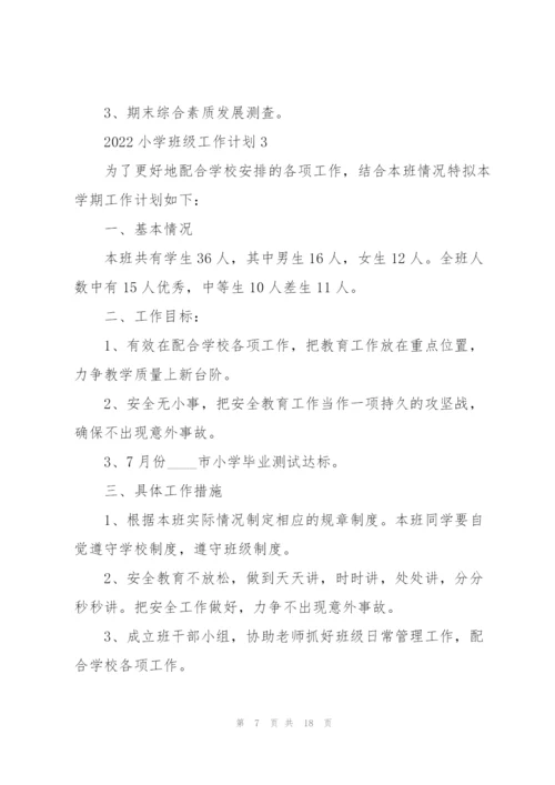 2022小学班级工作计划.docx