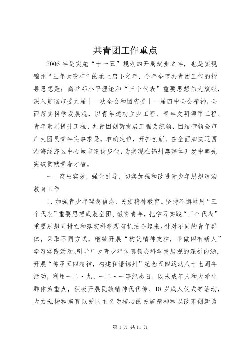 共青团工作重点.docx