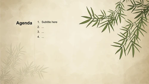 绿色水墨风教育培训PPT主题