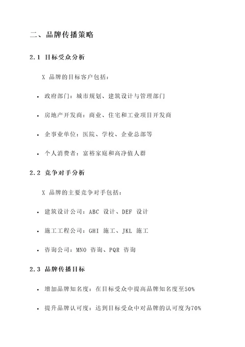 建筑行业品牌传播方案
