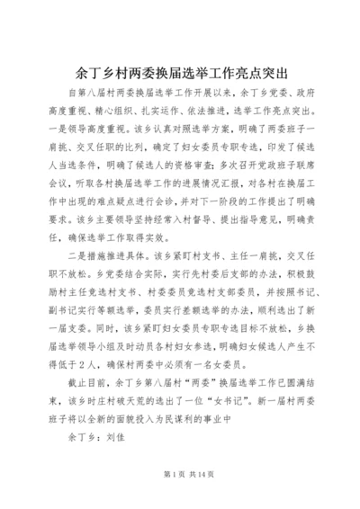 余丁乡村两委换届选举工作亮点突出.docx