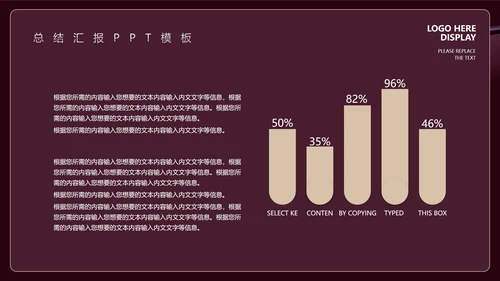 深色商务风总结汇报PPT模板