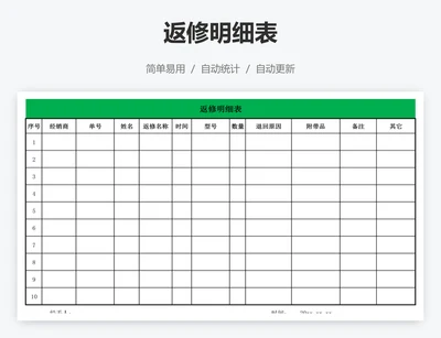 返修明细表