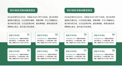 绿色商务风多项列表PPT单页