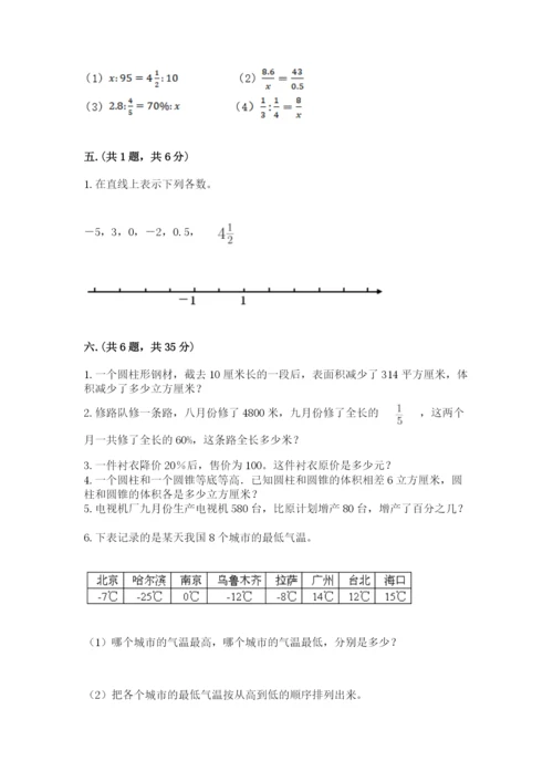 苏教版六年级数学小升初试卷附答案（突破训练）.docx