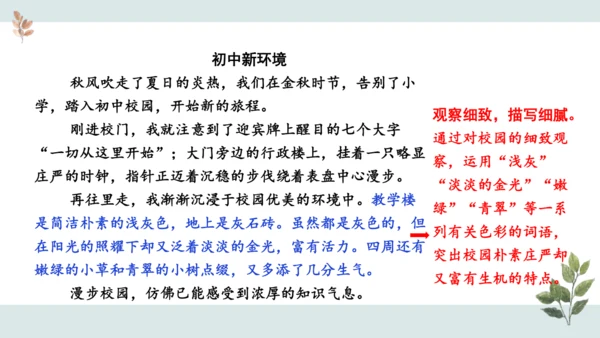 七年级语文上册第一单元 写作  热爱写作，学会观察 课件