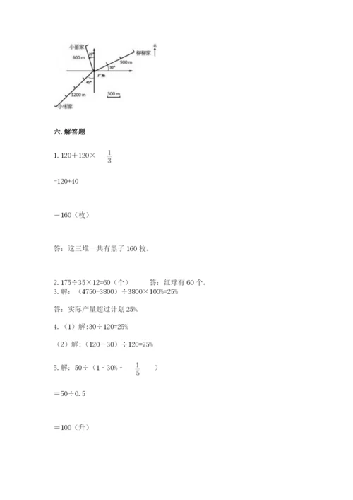 小学六年级上册数学期末测试卷（模拟题）word版.docx