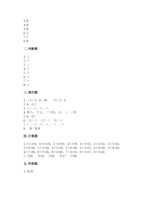 小学二年级上册数学期中测试卷精品【黄金题型】.docx