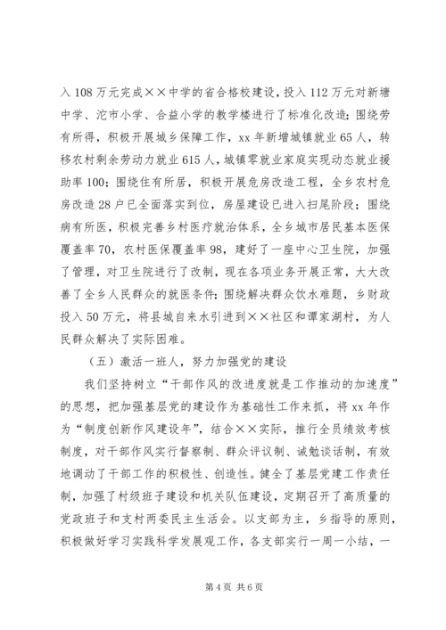 乡镇某年工作总结及某年工作规划范文.docx