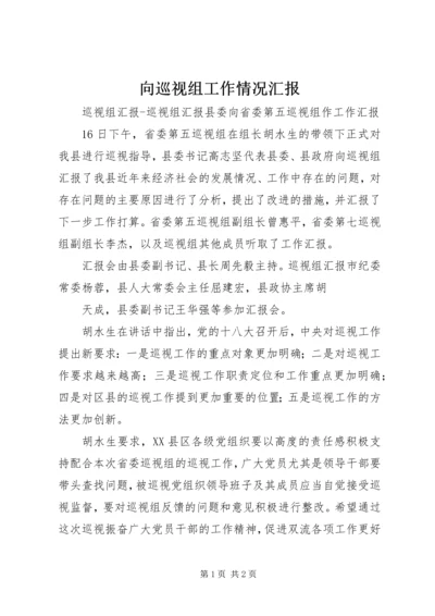 向巡视组工作情况汇报.docx