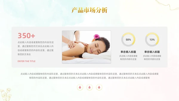 小清新风鎏金线条花卉美容医美行业招商项目汇报医美商业计划书