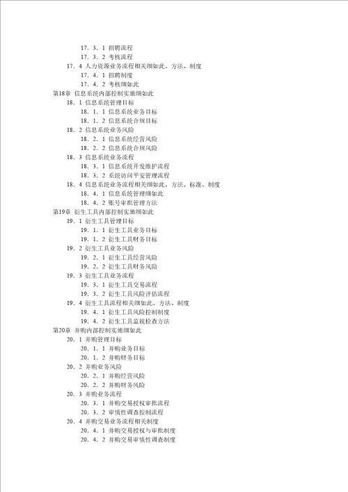 企业内部控制实施细则手册