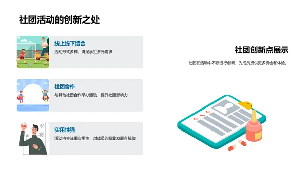 社团年度活动总结PPT模板