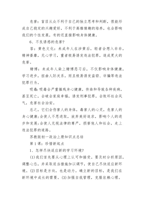 初一政治的知识点梳理.docx