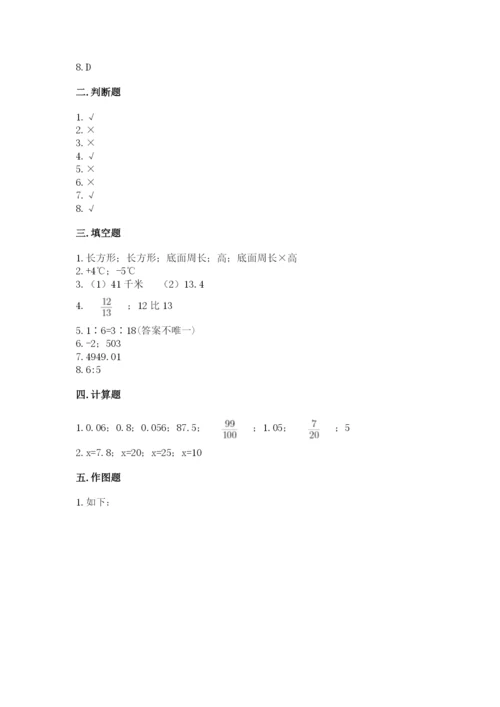 冀教版小学六年级下册数学期末综合素养测试卷及完整答案（全国通用）.docx