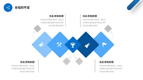 蓝色简约形状销售部年终工作总结商务通用PPT销售年终总结