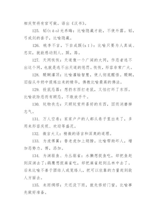 历年高考语文常考易错成语500个.docx
