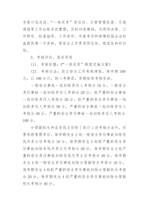 2017年学校党政同责一岗双责实施方案.docx