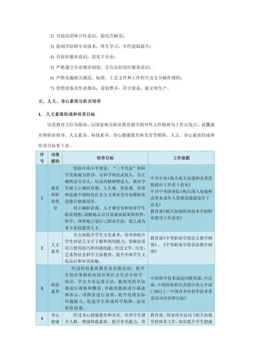 工业机器人应用与维护专业人才培养实施专项方案.docx