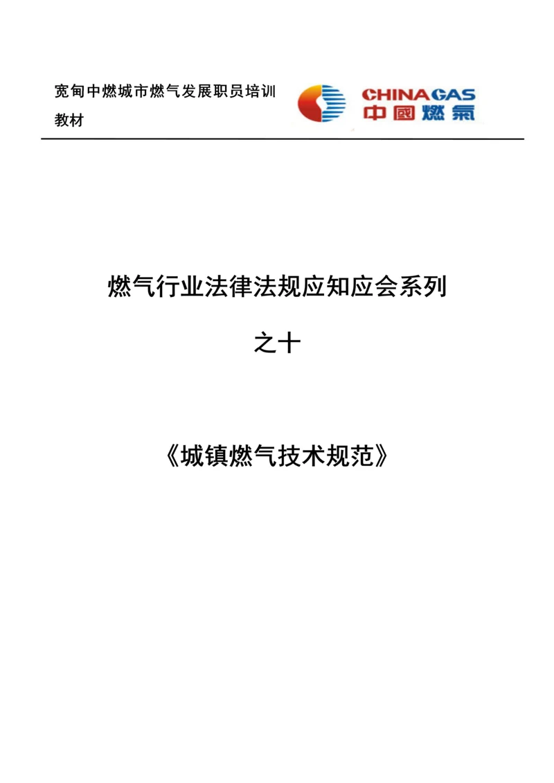 城镇燃气核心技术综合规范.docx