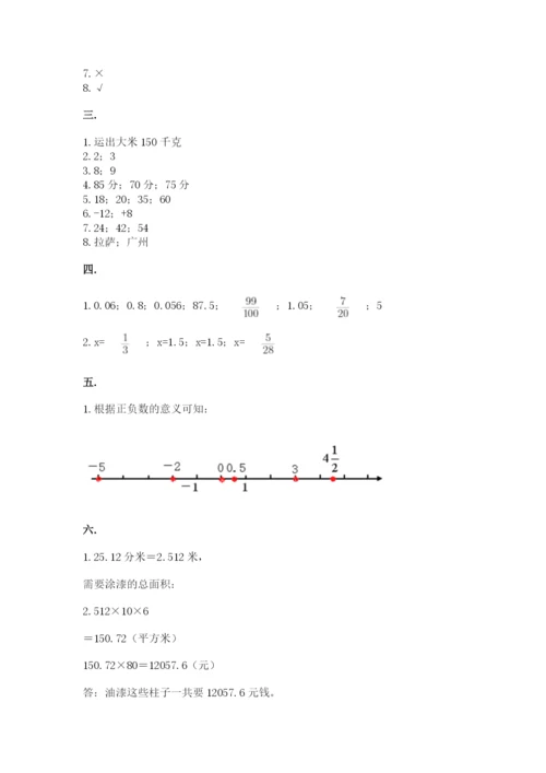 山东省济南市外国语学校小升初数学试卷（有一套）.docx