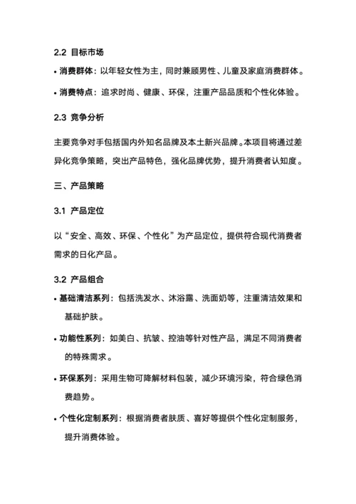 日化产品营销项目策划书