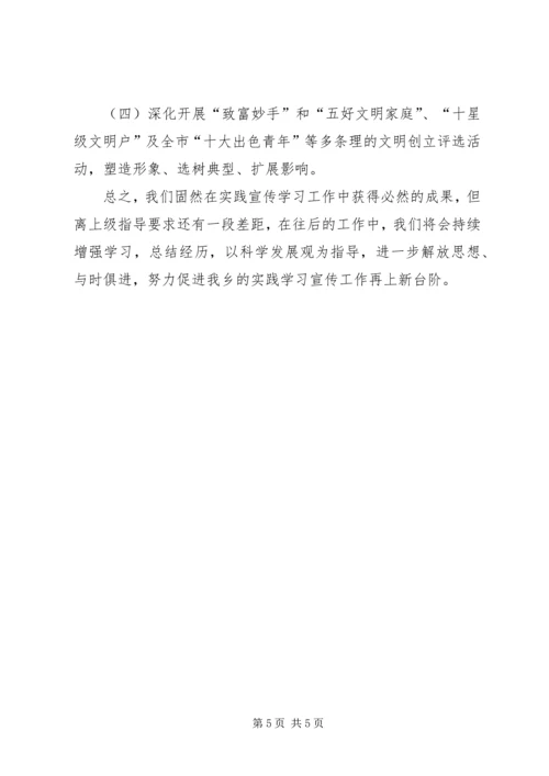 乡镇宣传理论学习汇报材料.docx