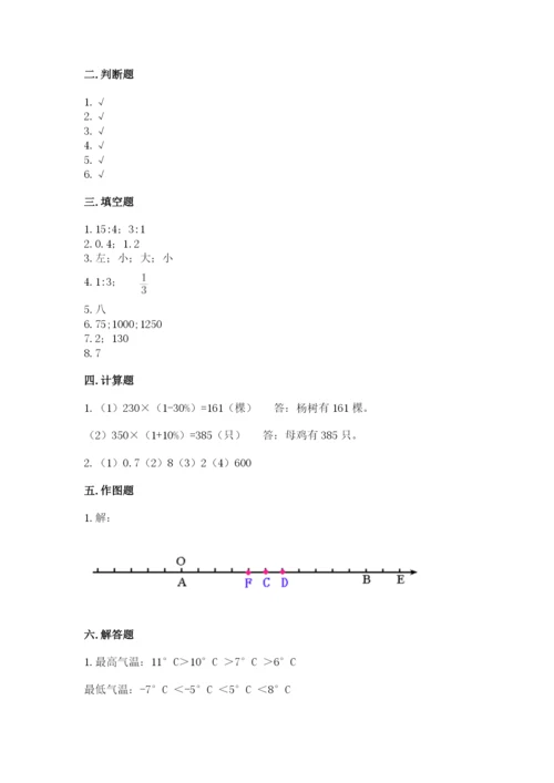 义县六年级下册数学期末测试卷（典优）.docx