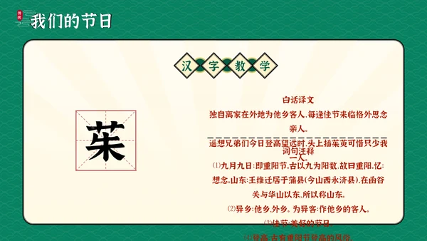 我们的节日传统节日科普教学课件通用PPT模板