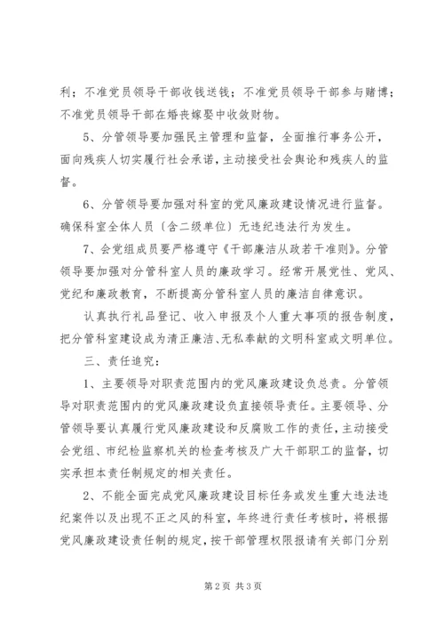 市残联领导干部党风廉政建设责任书 (3).docx