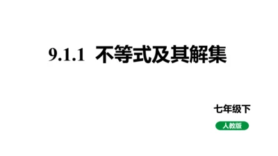 9.1.1不等式及其解集  课件（共24张PPT）