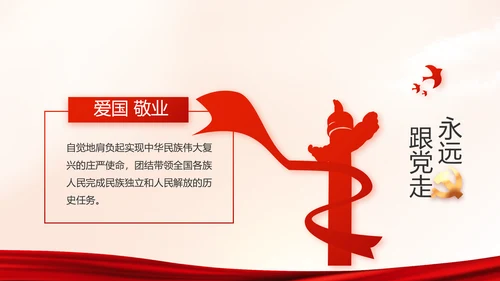 红色党建党支部党史学习教育工作总结动态PPT