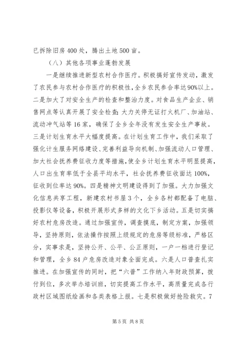 乡镇年度综合管理工作报告.docx