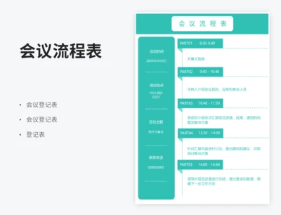 会议流程表