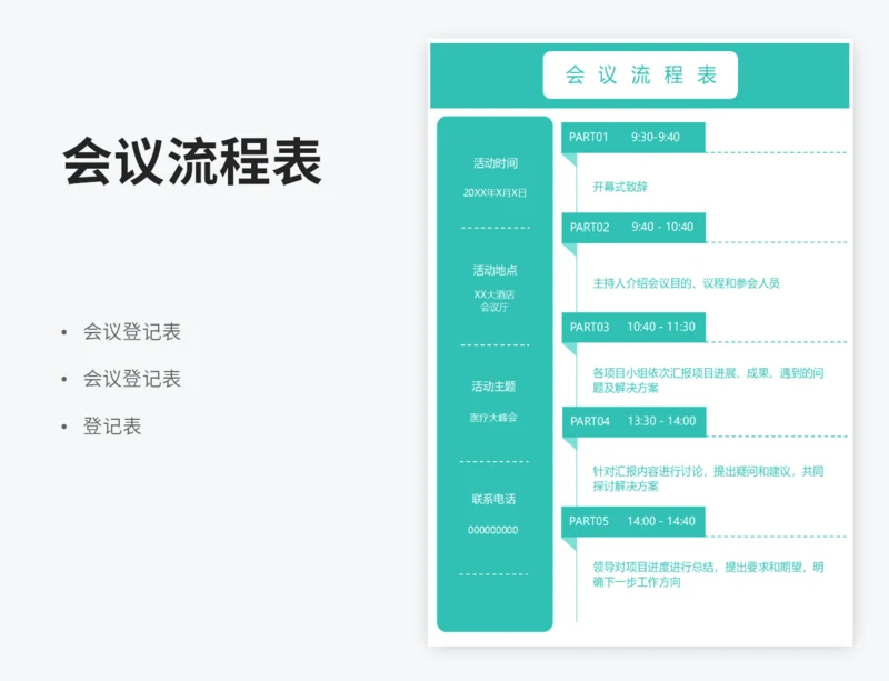 会议流程表