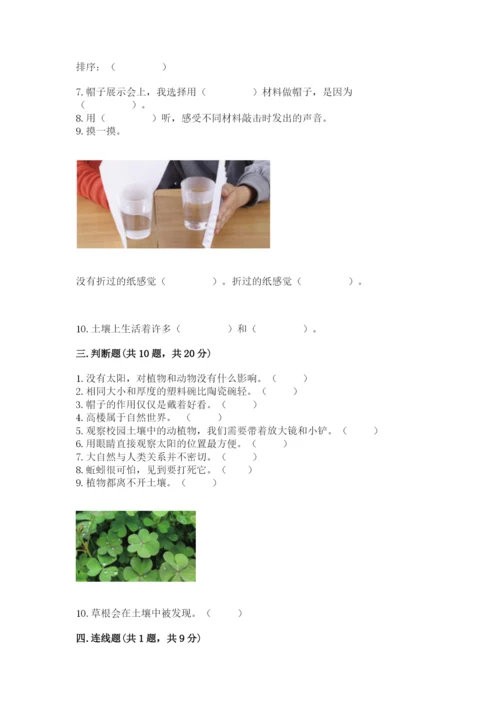 教科版科学二年级上册期末测试卷及答案（夺冠）.docx