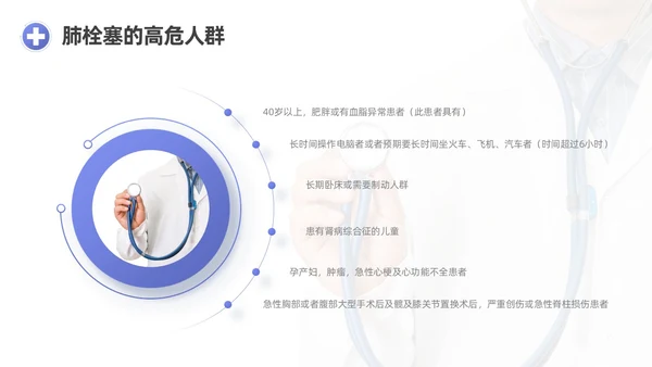 蓝紫渐变商务实拍风肺栓塞护理查房医疗培训PPT模板
