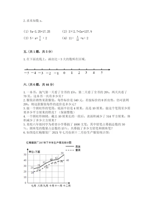 最新西师大版小升初数学模拟试卷及参考答案（突破训练）.docx