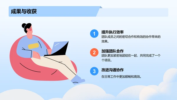 蓝色插画风竞聘述职报告PPT模板