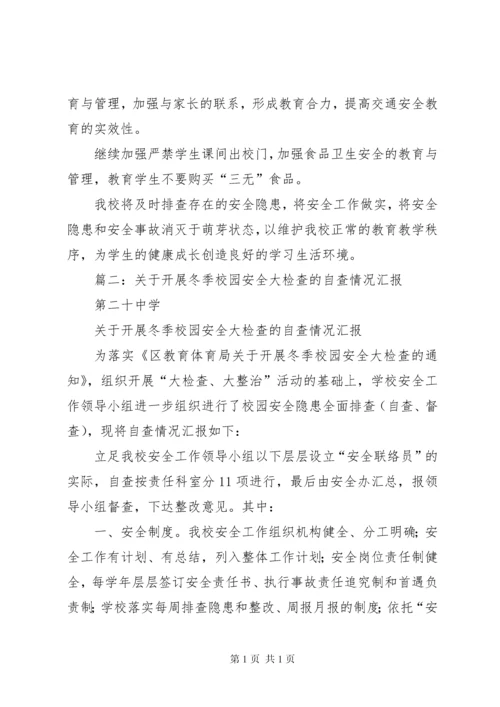 冬季校园安全自查报告.docx