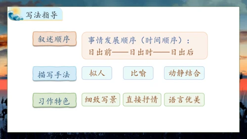 【核心素养】部编版语文四年级下册-16.海上日出 第2课时（课件）