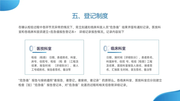 蓝色实拍危急值报告制度及管理培训医护ppt管理制度