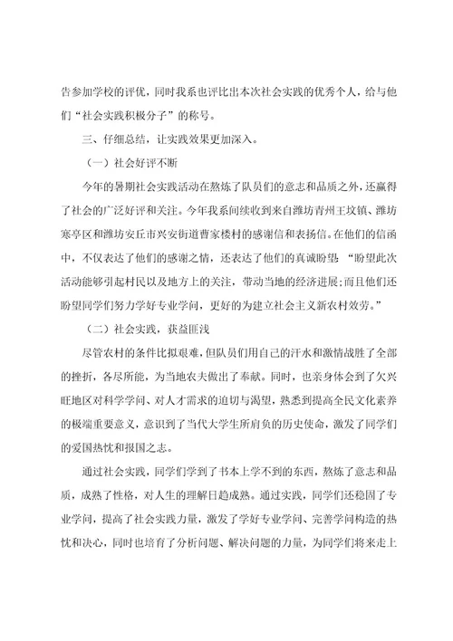 暑假三下乡社会实践活动先进个人总结（19篇）