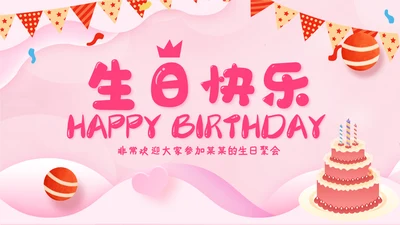 2023年温馨员工生日模板生日快乐ppt