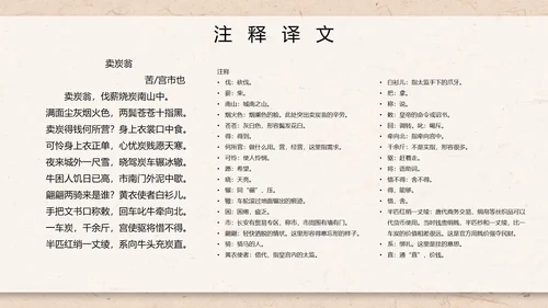 八年级下册语文唐诗三首卖炭翁PPT模板