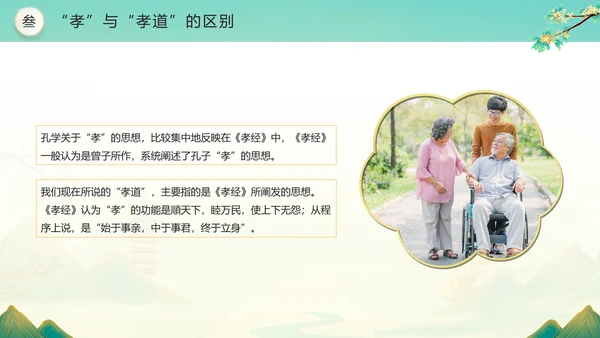 绿色水墨风二十四孝传承孝道文化PPT模板中国传统文化