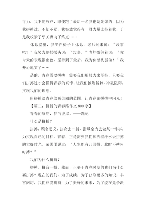 拼搏的青春路作文800字-1.docx