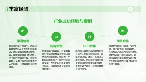 绿色简约风新媒体运营岗位竞聘PPT模板