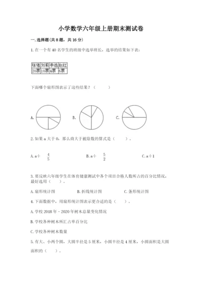 小学数学六年级上册期末测试卷含答案（a卷）.docx